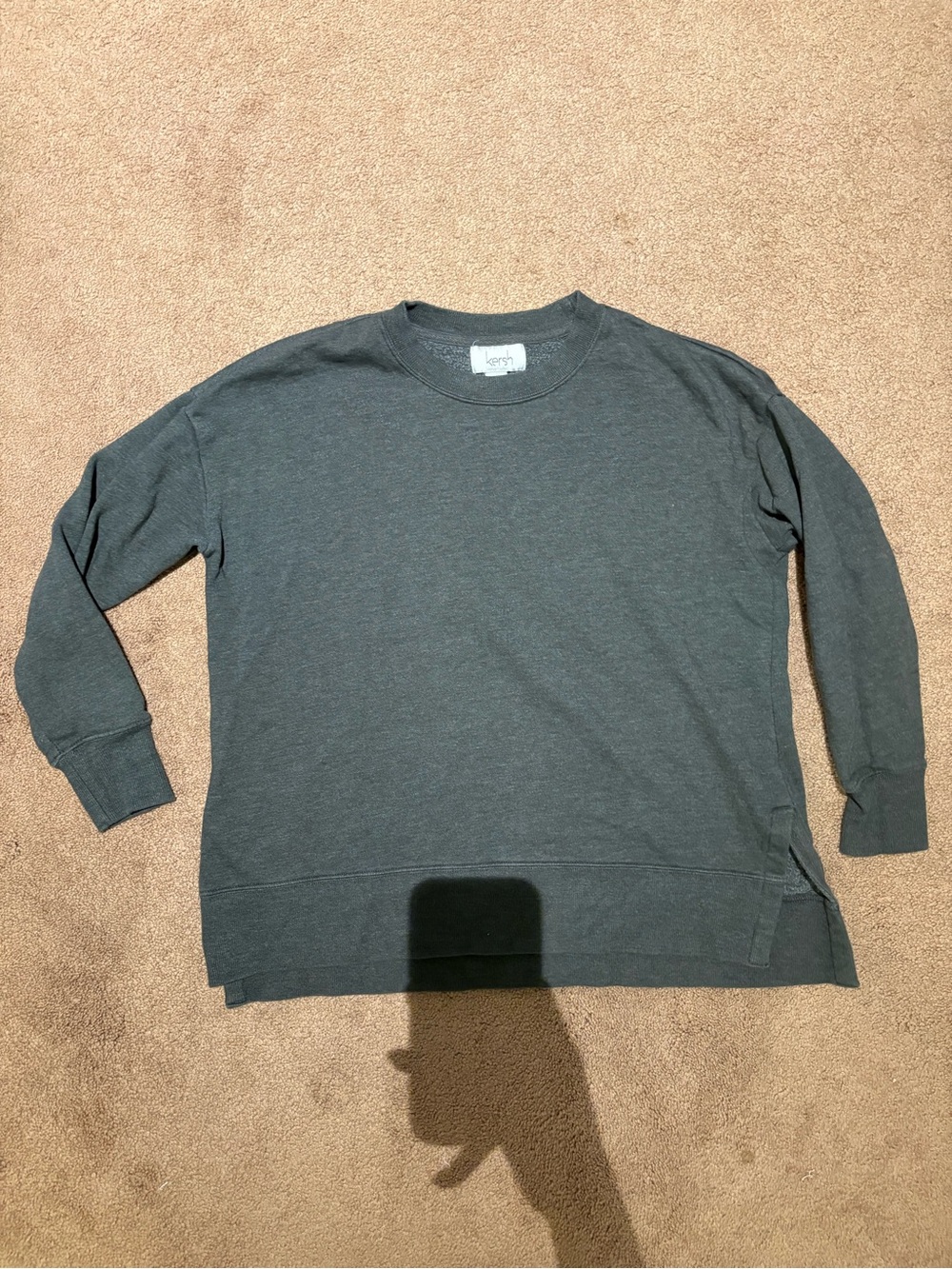 Kersh Charcoal Crewneck Sweater size small